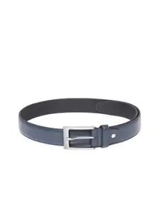 United Colors of Benetton United Colors of Benetton Men Navy Blue Solid Leather Formal Belt