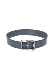 United Colors of Benetton United Colors of Benetton Men Navy Blue Textured Leather formal Belt