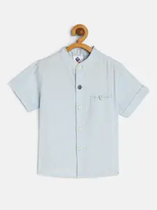TONYBOY Boys Blue Premium Regular Fit Pure Cotton Casual Shirt