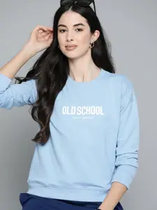 Harvard Women Blue & White Printed Sweatshirt