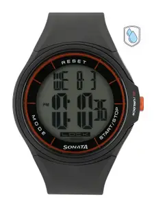 Sonata Men Ocean Series Black Digital Watch NE7992PP01J