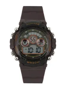 Sonata Ocean Series Men Burgundy Dial Digital Watch 77006PP03J