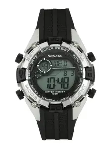 Sonata Men Ocean Series Black Digital Watch 77026PP01J