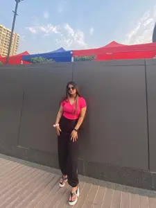 Tokyo Talkies Women Pink V-Neck T-shirt