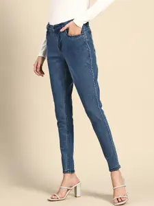all about you Women Blue Skinny Fit Light Fade Stretchable Jeans