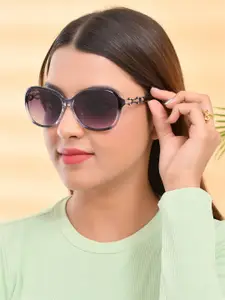 ROYAL SON Women Grey Lens & Blue Butterfly Sunglasses with UV Protected Lens CHIWM00112-C1