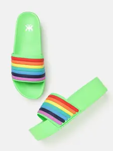 Kook N Keech Multicoloured Striped Flip Flops