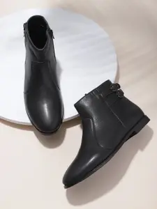 DressBerry Women Black Flat Boots