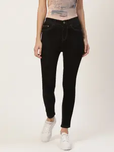 PARIS HAMILTON Women Black Slim Fit High-Rise Stretchable Jeans