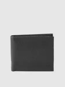 Peter England Men Saffiano Textured Leather Two Fold Wallet