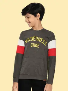 Cherokee Boys Charcoal Printed Sweatshirt