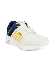 Campus Men Off White Mesh Road Running Shoes