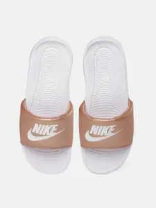Nike Women Bronze-Toned Printed VICTORI Sliders