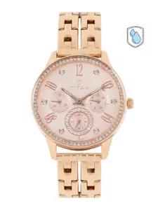 Titan Purple Women Gold Analogue watch NL95040WM01