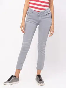ZOLA Women Grey Clean Look Midrise Slim Fit Jeans