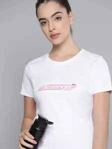 Slazenger Women White Brand Logo Print T-shirt