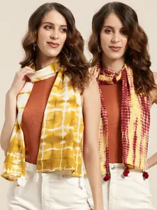 Shae by SASSAFRAS Women Pack of 2 Cotton Dyed Scarf