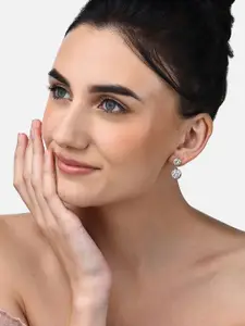 AMI Rose Gold Contemporary Drop Earrings