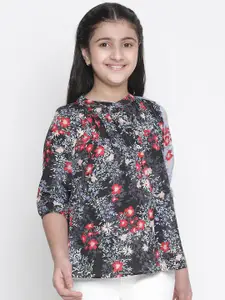 Oxolloxo Girls Multi Floral Printed Casual Shirt