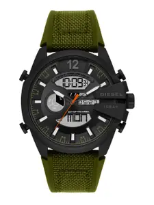 DIESEL Men Grey Dial & Multicoloured Straps Analogue and Digital Watch DZ4549