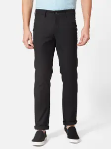 J Hampstead Men Black Slim Fit Chinos Trousers