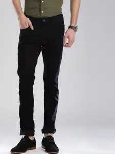 Levis Men Black 65504 Skinny Fit Low-Rise Clean Look Jeans