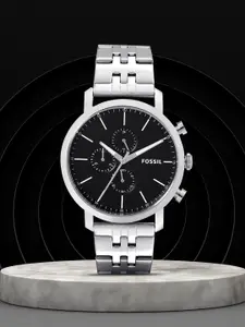 Fossil Men Black Analogue 44MM Luther Chronograph Watch BQ2328