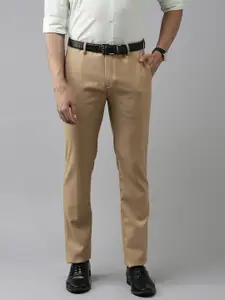 Arrow Men Khaki Tailored Formal Trousers
