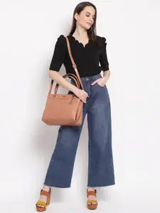 KLEIO PU Quilted Structured Satchel Handbag