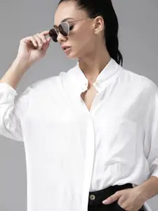 Roadster Women White Solid Casual Shirt