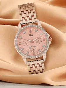 DressBerry Women Rose Gold-Toned Analogue Watch MFB-PN-WTH-S5749-02