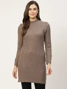 APSLEY Women Taupe Longline Pullover