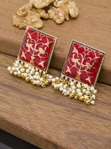 PANASH Gold Contemporary Drop Earrings