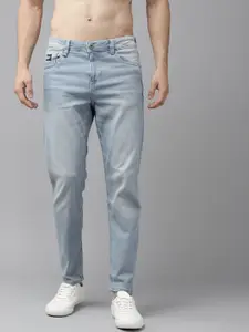 Roadster Men Blue Carrot Light Fade Stretchable Jeans