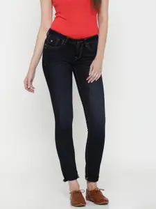 U.S. Polo Assn. Women Navy Super Skinny Fit Low-Rise Clean Look Jeans