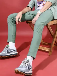 HIGHLANDER Men Blue Tapered Fit Chinos Trousers