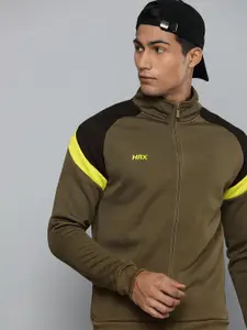 HRX By Hrithik Roshan Training Men Olive Green Rapid-Dry Solid Jacket