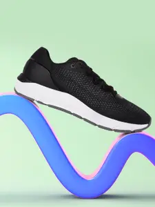 UNDER ARMOUR Women Black Woven Design HOVR Sonic 4 Running Shoes with Bluetooth