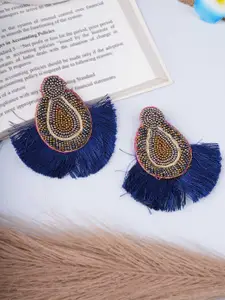 Adwitiya Collection Blue Contemporary Studs Earrings