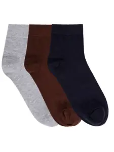 N2S NEXT2SKIN Men Pack Of 3 Ankle-Length Cotton Socks