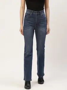 Malachi Women Blue Cotton Boot Cut High-Rise Light Fade Jeans
