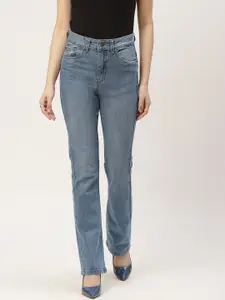 Malachi Women Blue Cotton Boot Cut High-Rise Light Fade Jeans