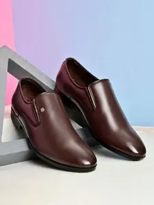 INVICTUS Men Brown Solid Formal Slip-Ons