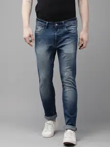 U.S. Polo Assn. Denim Co. U S Polo Assn Denim Co Men Blue Brandon Slim Tapered Mildly Distressed Light Fade Jeans