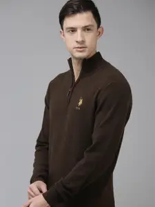 U.S. Polo Assn. U S Polo Assn Men Coffee Brown Pullover Sweater