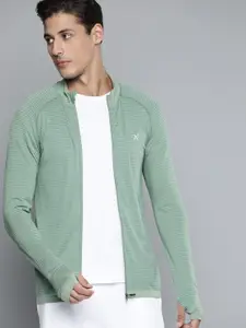 HRX By Hrithik Roshan Men Jade Seamless Solid Yoga Jacket