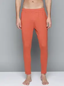 HRX By Hrithik Roshan Yoga Men Tandoor Spice Organic Cotton Rapid-Dry Solid Sustainable Track Pants