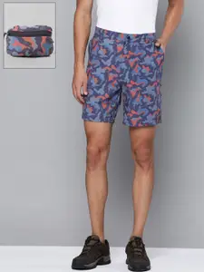HRX By Hrithik Roshan Outdoor Men Medieval Blue Packable Camouflage Shorts