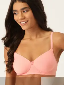 DressBerry Pack Of 2 Solid Lightly Padded Medium Coverage T-shirt Bra