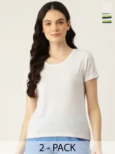 ETC Pack of 2 Women Lounge T Shirts